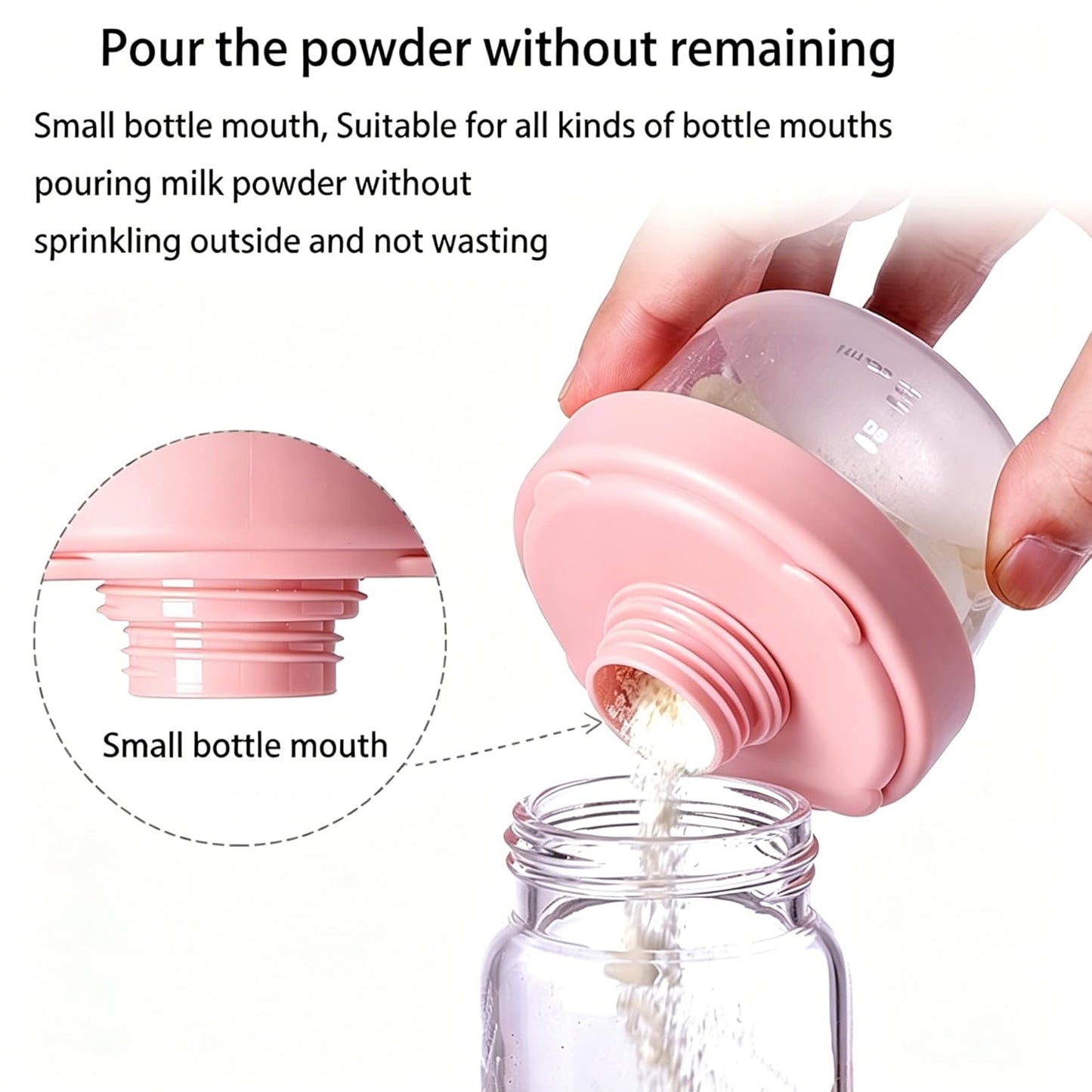 4 Layers Baby Milk Powder Formula Dispenser on The go, Baby Formula Containers for Travel, Formula Holder Mixer, Baby Feeding Snack Storage Container, Portable, Stackable, Non-Spill, BPA-Free
