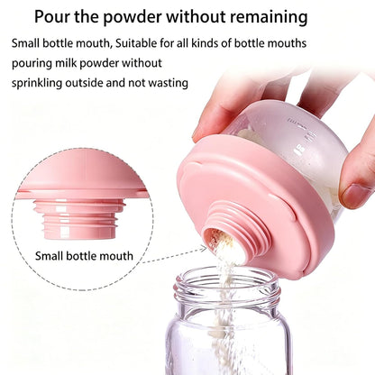 4 Layers Baby Milk Powder Formula Dispenser on The go, Baby Formula Containers for Travel, Formula Holder Mixer, Baby Feeding Snack Storage Container, Portable, Stackable, Non-Spill, BPA-Free