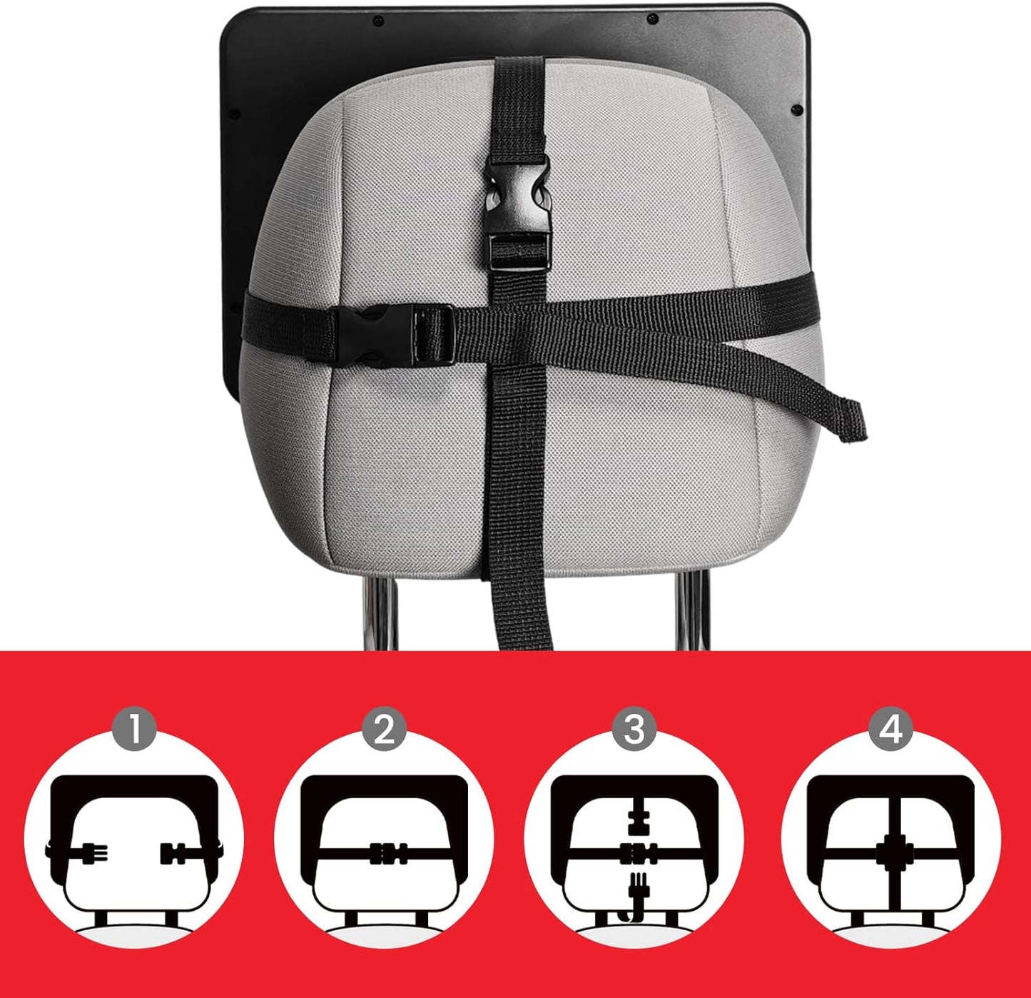 Baby Car Mirror with Light & Remote Control - Night Vision Rear Facing Car Seat Mirror, Clear Vision, 360° Rotation Rear Facing Car Seat Mirror, Shock and Shatter Resistant