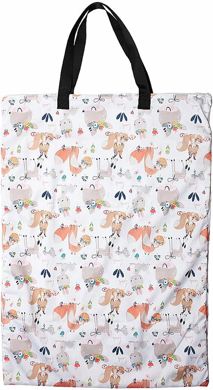 Large Hanging Wet/Dry Cloth Diaper Pail Bag for Reusable Diapers or Laundry