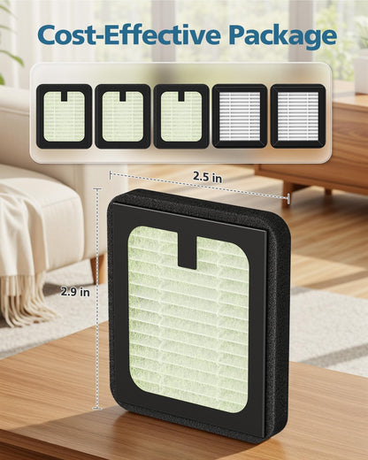 Dryer Advanced Filter Replacement for Baby Brezza Baby Bottle Washer, Sterilizer and Dryer Advanced Air Filter Parts(Not for Pro), 5 Pack