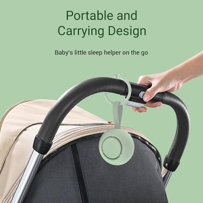 Jaroco Portable Baby Sound Machine [White Noise for Babies Kids Adults][Sleep Soother][12 Soothing Sounds] 15 Hours Battery Life, Registry Gift,Shower,Clips on Baby Stroller Rose