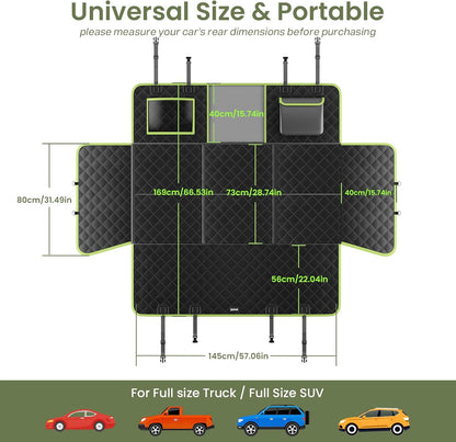 2-in-1 Dog Car Seat Cover for Back Seat, Transform to Passenger Mode - Dog Car Seat, Waterproof, Scratch-resistant, Support to 330lbs, for Outdoor Activities, Travel, to the Vet, for Cars/SUV/Truck