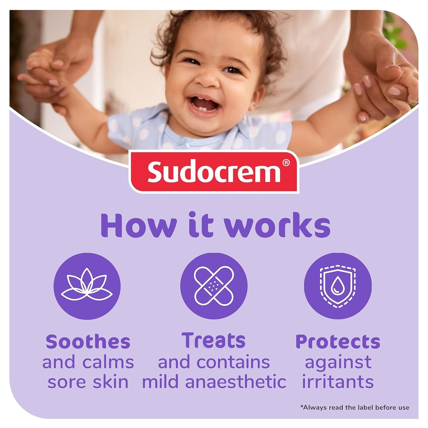 Sudocrem Diaper Rash Cream for Baby's Skin, Triple Action Diaper Rash Paste that Soothes, Treats and Protects, 15.29% Zinc Oxide Cream - 8.8oz (250g)