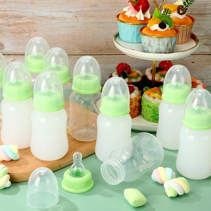 SiliFine 30 Pcs Baby Shower Favors Party Bottle Chug Game Mini Bottles Gift Sets for Gender Reveal Birthday Party Supplies Gift (Pink)