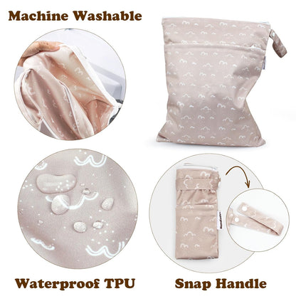 Mama Koala Waterproof Diaper Pods for Baby Items, Cloth Diapers, Swimsuits, Travel, Gym Clothes, Beach, Pump Parts, Toiletries, 2 Pack(DP-Sunset)