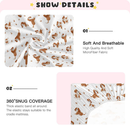 Baby Crib Sheet Cute Goose Flowers Crib Mattress for Boys and Girls Playard Sheet Soft Breathable Fitted Baby Mattress Cover 52x28in