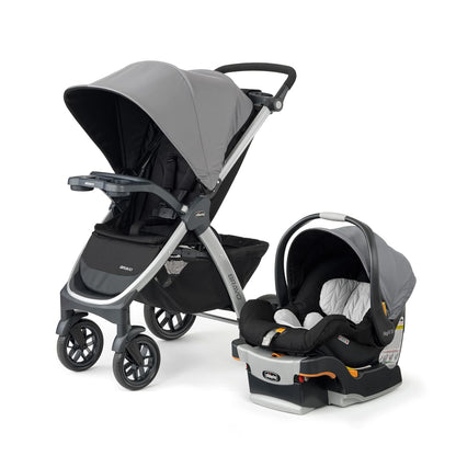 Chicco Bravo LE ClearTex Full-Size Stroller for Babies and Toddlers, UPF-Rated Canopy, GREENGUARD Gold Certified, Lightweight, One-Hand Compact Fold, Pewter/Grey