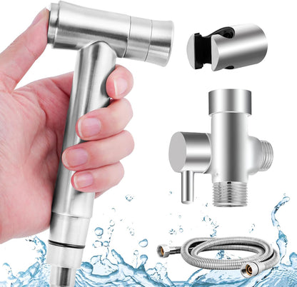 Handheld Bidet Sprayer for Bathroom Toilet, Jet Sprayer for Toilet Muslim Shower, Adjustable Cloth Diaper Sprayer Bidets Attachment for Toilet, Toilet Sprayer with Bidet Hose for Feminine Wash