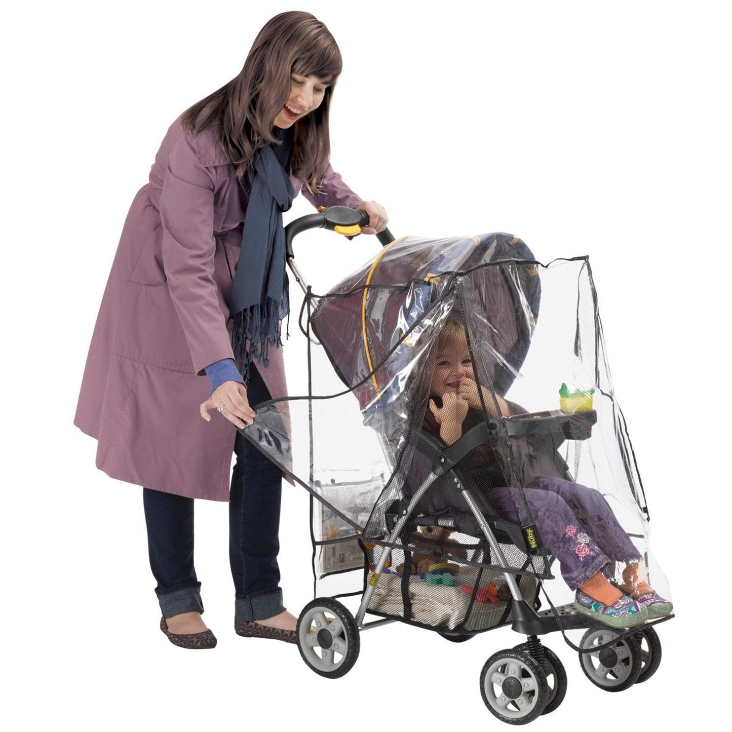 Nuby Eco Baby Stroller Weather Shield and Bug Netting Set - Stroller Rain Cover and Mosquito Net for Babies and Toddlers - Fits Most Strollers and Carriers