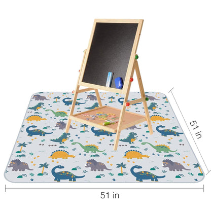 Splat Mat for Under High Chair/Arts/Crafts by CLCROBD, 51" Baby Anti-Slip Food Splash and Spill Mat for Eating Mess, Waterproof Floor Protector and Table Cloth