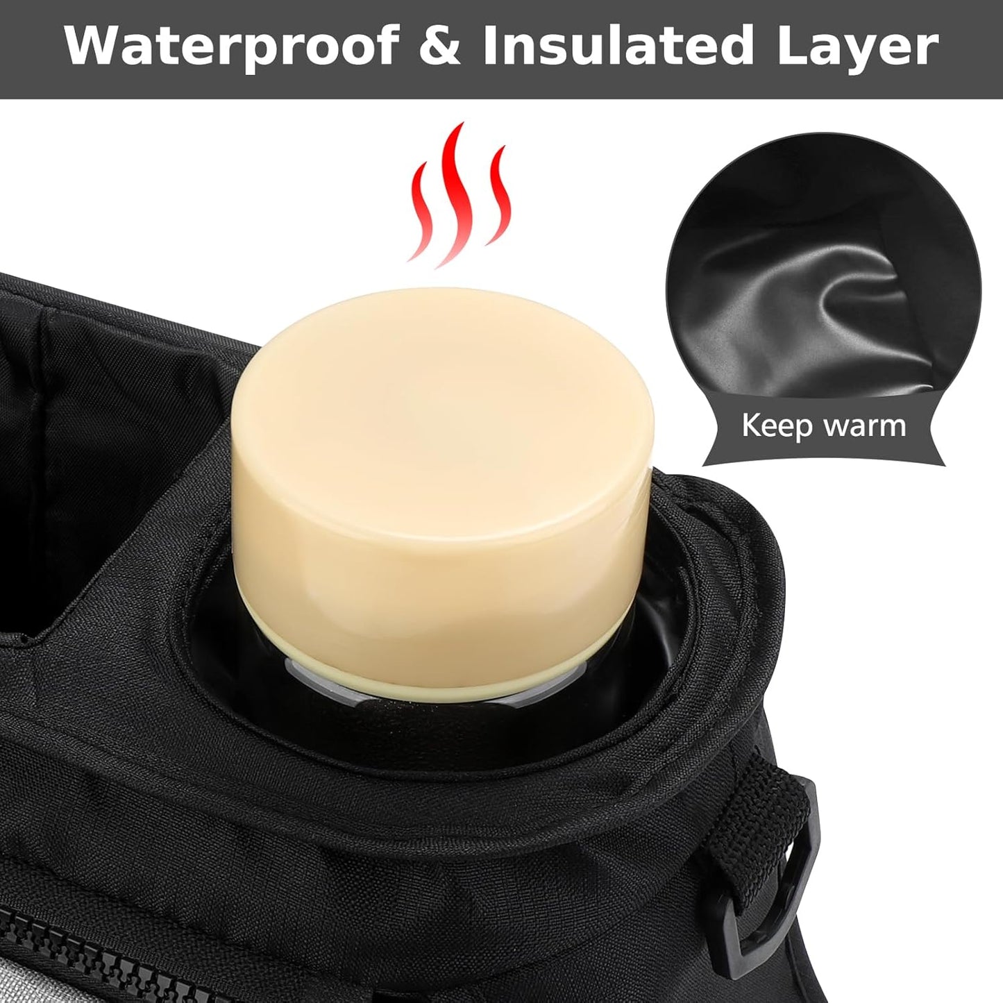 Accmor Universal Stroller Organizer with Insulated Cup Holder Detachable Phone Bag and Shoulder Strap,Stroller Bag Caddy Organizer Fits for Uppababy, Baby Jogger, Britax Strollers