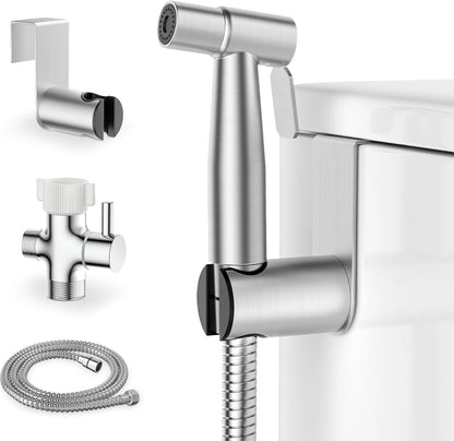 Handheld Bidet Sprayer for Toilet, Stainless Steel Jet Spray Kit Adjustable Pressure, Leak-Proof Jet Spray, Feminine Wash & Muslim Shower, Wall/Toilet Mount, Used for RV Toilets