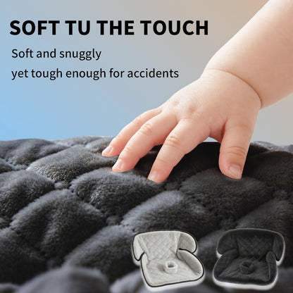 Wonderkin 2-Pack Potty Training Car Seat Protector, Waterproof Car Seat Liner, Non-Slip Leak-Proof Piddle Pads,Washable Cover Fits Car Seats Strollers Bouncers, Ages 6 Months to 4 Years (Grey + Black)