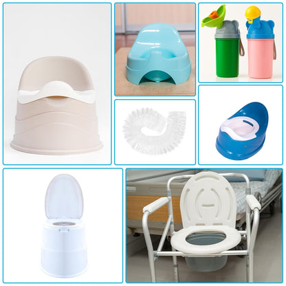 100 Pack Potty Chair Liners with Elastic, Baby Poo + Pee Potty Liners Portable Drawstring Cleaning Disposable Bag for Kids Toddlers Outdoors Travel Toilet Seat Cover
