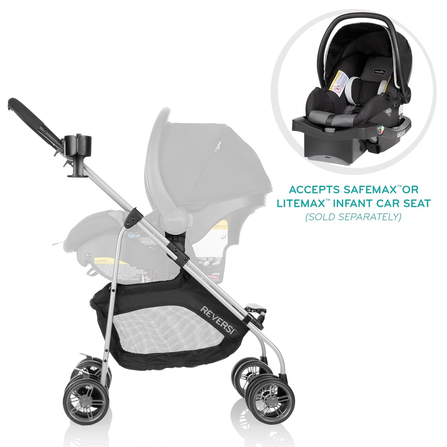 Evenflo Reversi Lightweight Reversible Stroller (Altair Black)