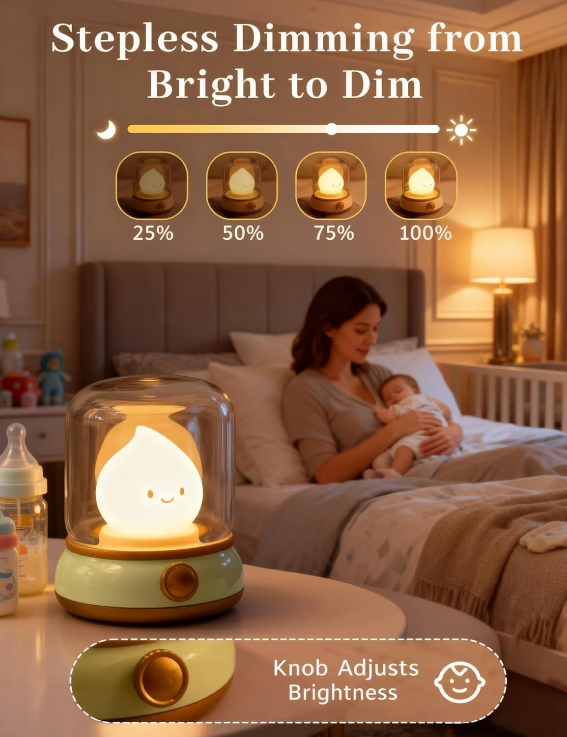 3pcs Cozy Campfire Nightlight Kits, Soothing Nature Sounds, White Noise Night Light for Baby Adult, Rechargeable, Cute Flame Lamp, Best Gift for Kids Bedrooms Camping Trips