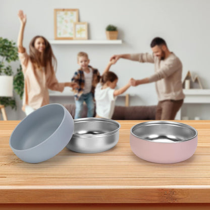 ShineMe Stainless Steel Bowls, 6 pack Snack Containers with Removable Colorful Silicone Sleeves, Unbreakable Kids Bowls for Icecream, Soup, Cereal, Yogurt...