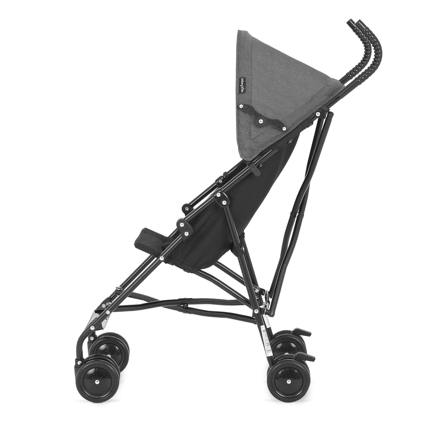 Dream On Me Aero Travel Umbrella Stroller, One-Hand Quick Fold, 3-Point Safety Harness, Dual Brakes, Adjustable Removable Canopy, Lightweight Compact & Space-Saving for Infants and Toddlers – Black