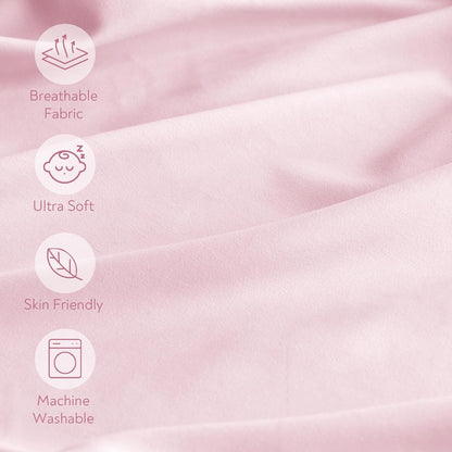 Pack and Play Sheets Fitted 4 Pack, Breathable Baby Playard Mattress Sheet Compatible with Graco Pack n Play, Mini Crib Sheets Fitted for Girls, Pink & Purple Playpen Mattress Sheets