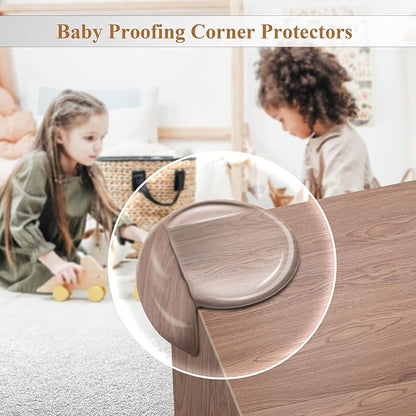 32 Pack Corner Protector Baby Proof Corners Guards, Table Corner Protectors, Furniture Corners & Edges Safety Bumper Corner Covers, Clear