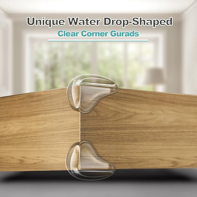 8 Pack Corner Guards Clear Corner Protectors for Furniture Baby Proof Corner & Edges Cover Bumper Stop Child Head Injuries Tables, Furniture & Sharp Corners