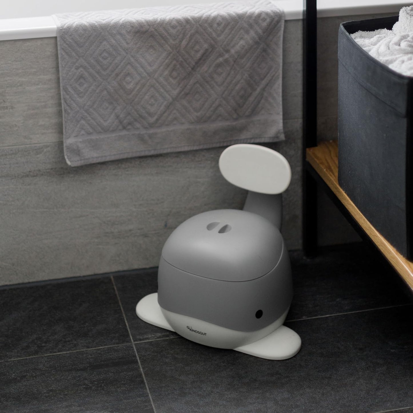 Kindsgut Whale Potty Training Toilet – Ergonomic Toddler Potty for Boys & Girls, Designed in Germany, Non-Slip & Easy Clean, Pigeon Blue