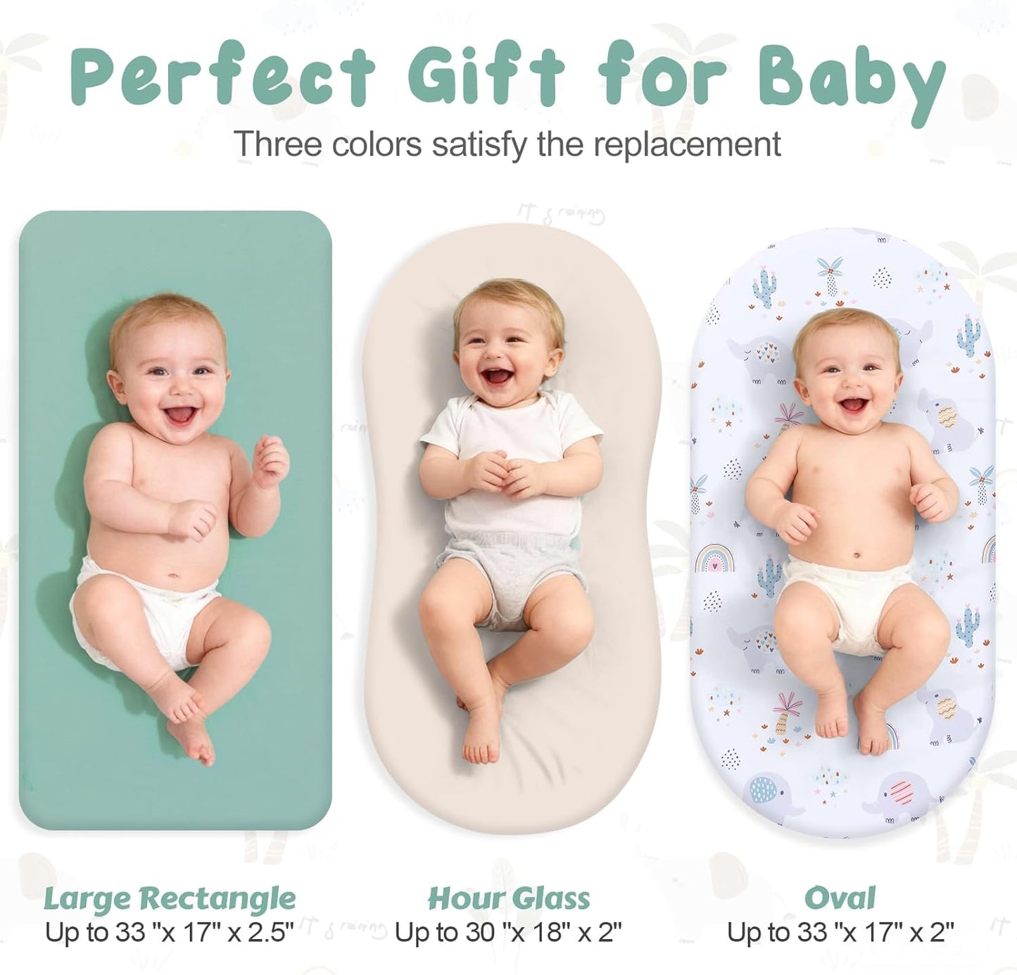 3 Pack Stretchy Bassinet Sheets 20" x 33" Compatible with Baby Delight, Angelbliss, Maxi-COSI & Most Regular Size Bedside Sleeper- Soft Breathable Fitted Bassinet Sheets for Baby - Yellow & Flower