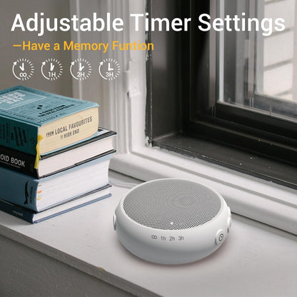 Continuous Sound Machine Battery Small White Noise Machine for Baby Kids Adult with 32 Soothing Sounds 32 Volume Levels Sleep Brown Noise Machine for Travel Office Privacy with 4 Timer & Memory