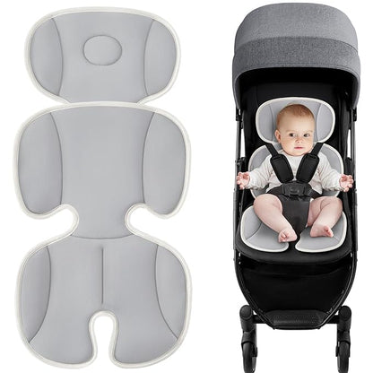 Baby Stroller Cooling Pad, Universal Soft Cooler Pad, Breathable Adjustable Car Seat, Liner Detachable 2-Piece Cooling Cushion Fits Strollers, Car Seat, High Chair, Bassinet, Swing