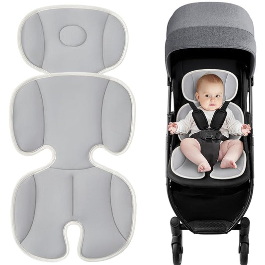 Baby Stroller Cooling Pad, Universal Soft Cooler Pad, Breathable Adjustable Car Seat, Liner Detachable 2-Piece Cooling Cushion Fits Strollers, Car Seat, High Chair, Bassinet, Swing