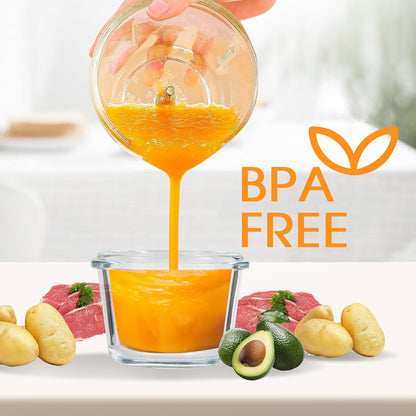Baby Food Processor, MYAYLYGO Baby Food Maker Gift for Baby Food, Meat, Vegetable, Fruit, Baby Food Blender for Newborn Shower Gifts for Homemade Food&Purees, Medium, White, MGBFM-003WT