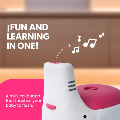 Toddler Potty Training Toilet with Flushing Sounds, Removable Lid, and Soft Cushion - Potty Training Toilet - Toddler Toilet Training Potty - Potty Chair for Toddlers 1-5