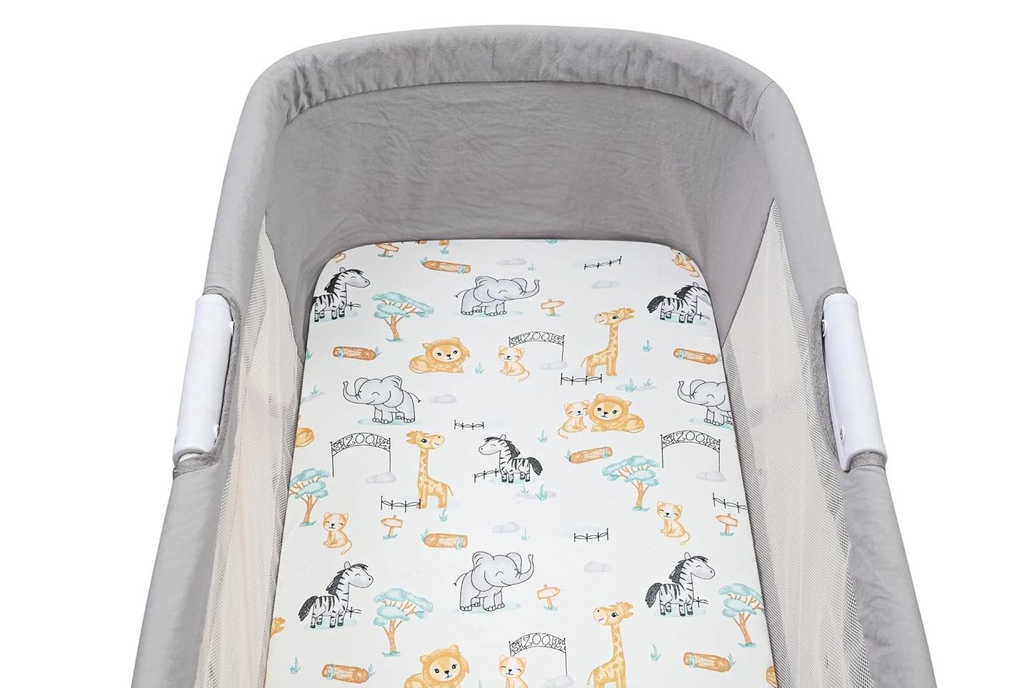 Onacosht Stretchy Bassinet Sheets 33" x 19" Compatible with Mika Micky, KoolaBaby (3 in 1), BabyBond, HARPPA and RICUTON Bedside Bassinet, 3 Pack for Baby Boy and Girl, Pink Floral