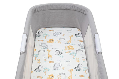 Onacosht Stretchy Bassinet Sheets 33" x 19" Compatible with Mika Micky, KoolaBaby (3 in 1), BabyBond, HARPPA and RICUTON Bedside Bassinet, 3 Pack for Baby Boy and Girl, Pink Floral