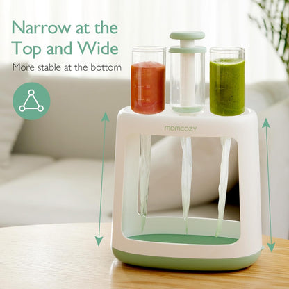 Momcozy Baby Food Maker Essentials Series, Includes the Squeeze Station, Pouch Holder No Squeeze for Easy, Mess-Free Meal Prep
