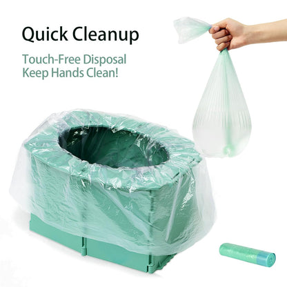 Portable Potty Seat for Toddler Foldable Travel Potty Training Toilet Seat with Cleaning Bags Reusable for Outdoor Camping, Travel, Kids Toddler Travel Potty Seat (Green)
