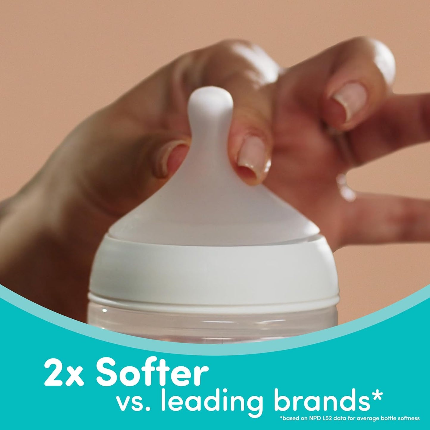 NUK Perfect Match, Flow Control, Soft Silicone Nipple with Anti-Colic Vent, 2 Pack, BPA Free