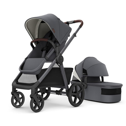 Mompush Ultimate2 Baby Stroller, Premium Convertible Full-Size Stroller for Toddler, Reversible Seat with One Hand Recline Adjustment, Car Seat Adapter Included