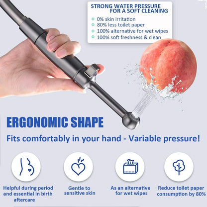 SonTiy Handheld Bidet Sprayer for Toilet, All Metal Cloth Diaper Toilet Sprayer Bidet Attachment with Backflow Preventer, Adjustable Water Jet Spray, 7.2" Brass Hand Held Bidet Wand, Chrome