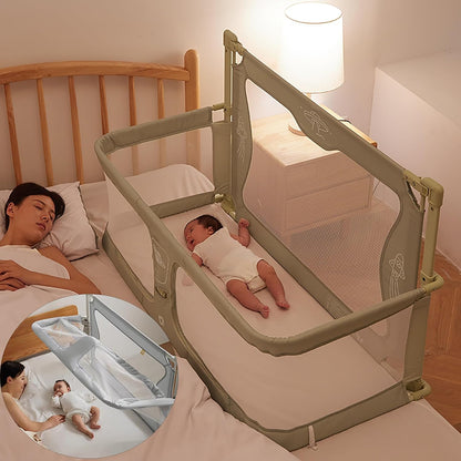 3 in 1 Baby bassinets bedside sleeper, co sleeping bed for baby, for co sleeper for baby in bed, Portable Crib, breathable and visible mesh window,soft washable liner cover and sturdy aluminum alloy (