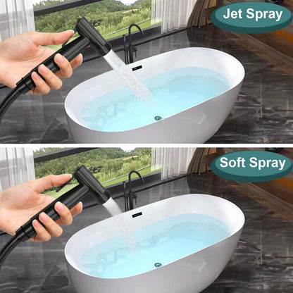 New Version Handheld Bidet Sprayer for Toilet, Premium Stainless Steel Bathroom Bidet Sprayer Set, Baby Cloth Diaper Sprayer with Superior Complete Spray Hoses Kit, Support Wall or Toilet Mount