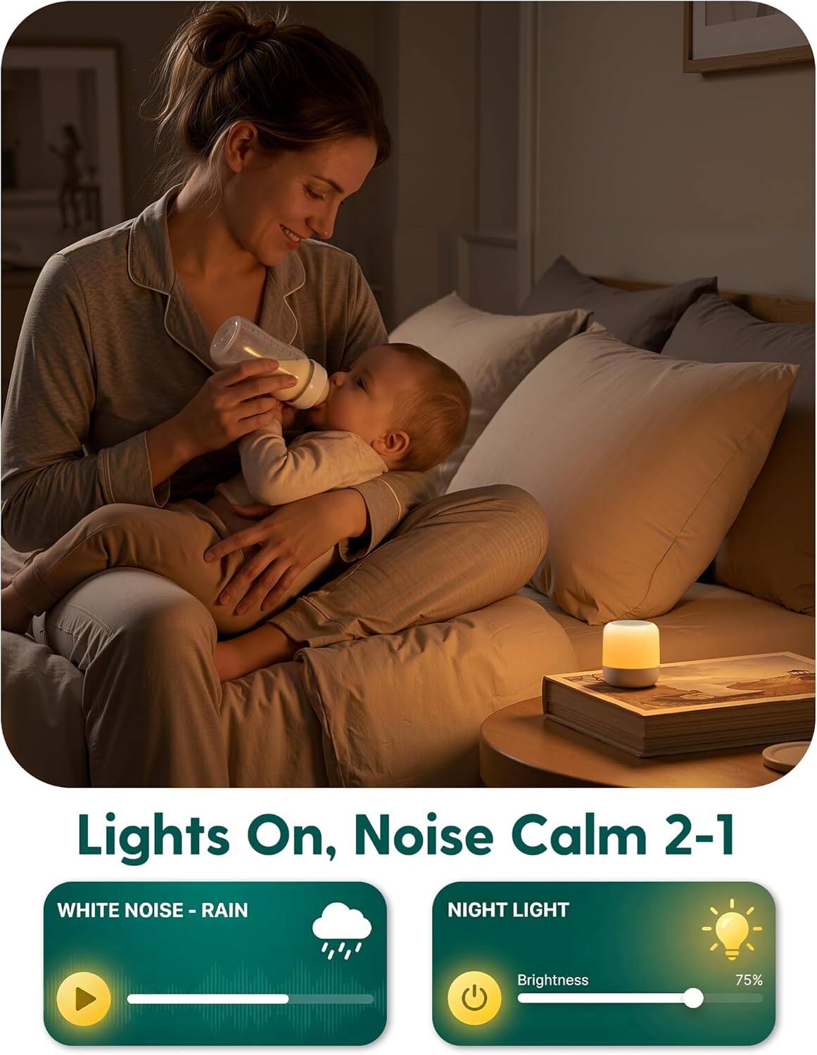 Babelio White Noise Sound Machine (Pocket Mini Pro) | 1000mAh Large Battery, 25 Non-looping Sounds for Adults, Kids & Babies, Timer, Memory Function, Pocket-Sized & Travel Essentials, White