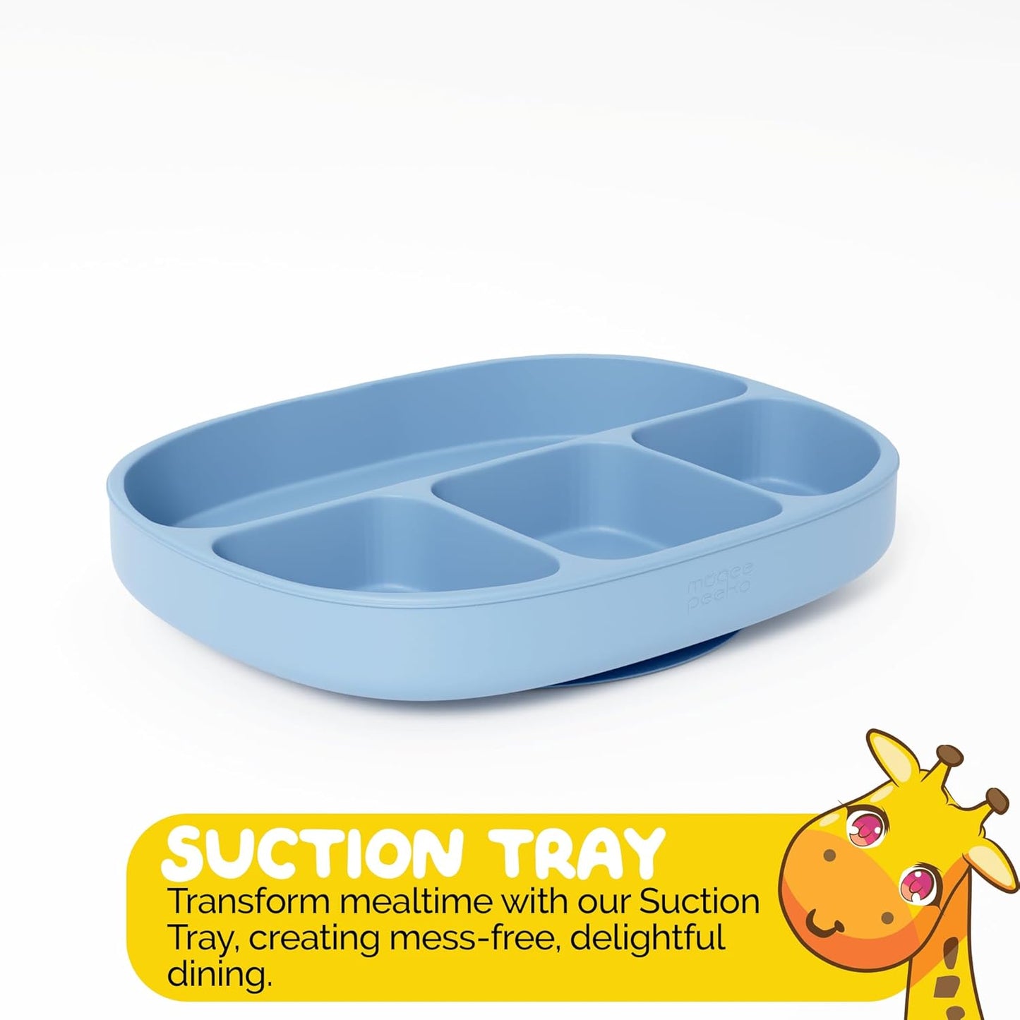 Toddler Necessities Baby Feeding Essentials Set for Baby in Green Color with Baby plates with Suction and Silicone Utensil Set - (3 Pieces)
