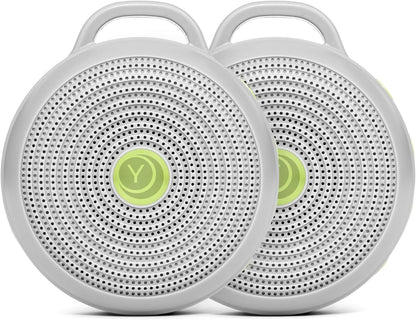 Yogasleep Hushh Portable White Noise Sound Machine for Baby - 2 Pack - 3 Natural Sounds with Volume Control, Compact Size, Noise Canceling for Sleep Aid, Office Privacy, & Meditation, Registry Gift