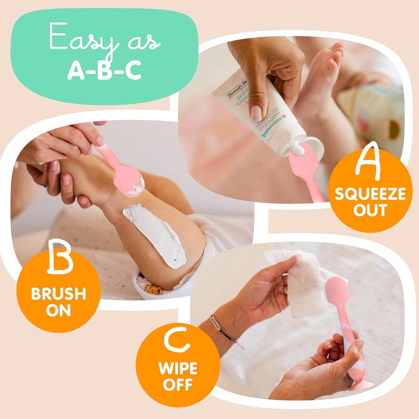 Bumco Diaper Cream Spatula - BPA-Free Diaper Bag Essentials, Soft Butt Spatula Baby, Mom-Invented Butt Paste Spatula, Bumco Diaper Cream Spatula, Flexible Diaper Cream Applicator, Baby Bum Brush