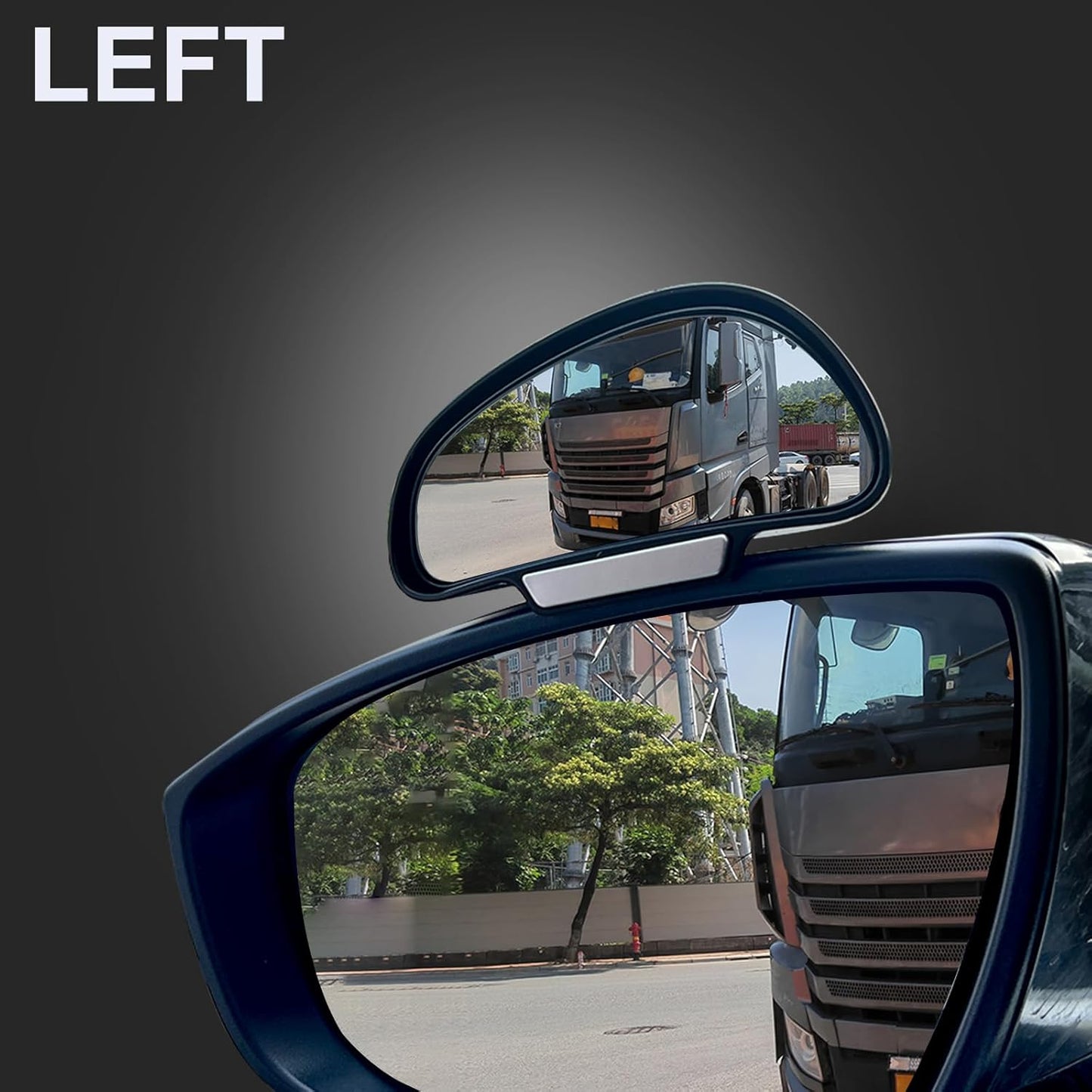 Blind Spot Mirror Adjustable 360 Degree Car Side Mirror, HD Glass Rear View Exterior Accessories Frame Thickness Less than 5MM for Car SUV (long-armed Right)