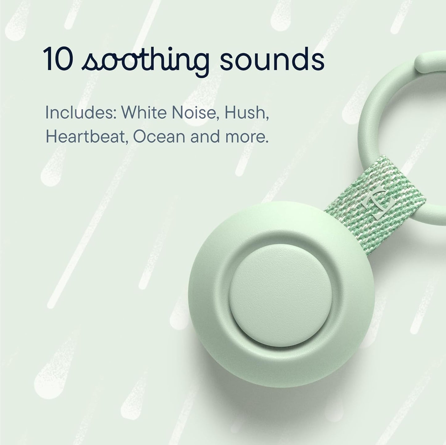 Hatch Go | Portable Sound Machine for Babies and Kids | Sleep Soother | 10 Soothing Sounds | White Noise | Shush | Travel | Registry Gift | Baby Shower | Clips on Stroller | Putty