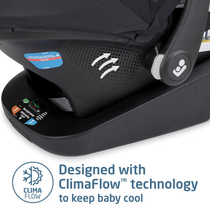 Maxi-Cosi Mico Luxe+ Baby Car Seat: Infant Car Seat with Base and Versatile Baby Carrier Seat Functionality, Essential Green