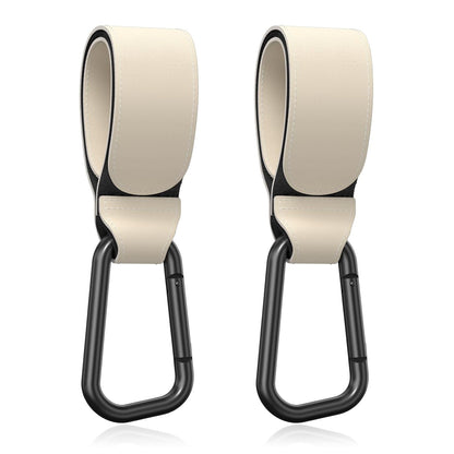 Baby Stroller Hooks for Hanging Bags, Universal Stroller Clips Accessories, Mommy Hook for Diaper Bag, Shopping Cart, Purse, Backpack - 2 Pack, Abstract Leaf